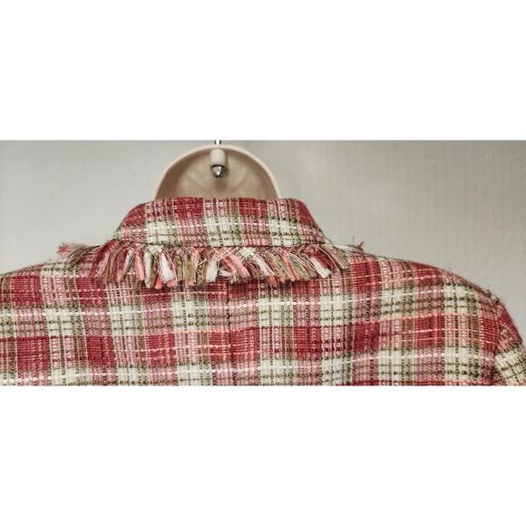 Koret Vintage Single Breasted Long Sleeve Multi Pink Plaid Blazer Jacket 8P - Picture 5 of 9